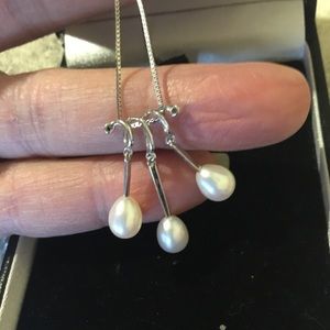 Vintage 14K Gold Pearl Dangle Pendant